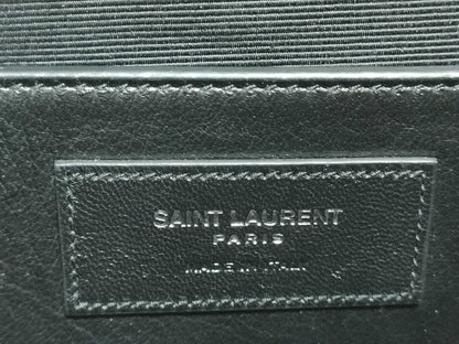 SAINT LAURENT Yves Saint Laurent Medium Tassel Kate Shoulder Bag in Peach Crocodile-Embossed Leather and Silver 
