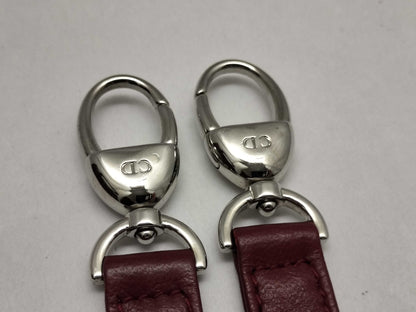 Dior Lady Dior Medium Zip Maroon Cannage Lambskin Leather Silver Handbag 96-MA-1060