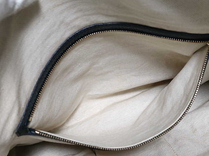 GUCCI Large Catherine Satchel Bag in Beige/Black with Diamante Canvas and Gold, 247283 002123, Handbag