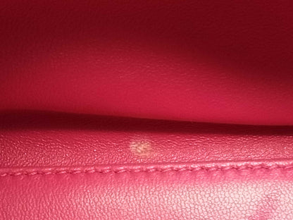 Dior Lady Dior Medium Tricolore Lady Dior Zip Handbag in Orange/Fuchsia/Red Cannage Lambskin Leather with Silver 15-BO-0133