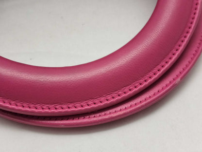 Dior Lady Dior Medium Zip Handbag in Fuchsia Cannage Lambskin Leather and Silver, 16-BO-1112