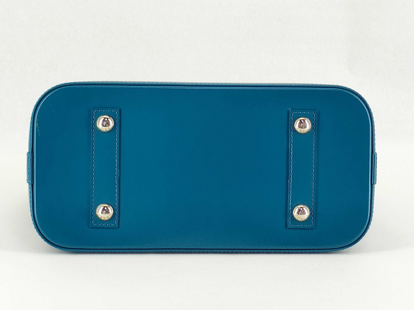 LOUIS VUITTON [Serial Number] RFID Unverifiable FL4183 Louis Vuitton Alma PM Myrtille Blue Epi Leather Handbag with Silver Brass Hardware FL4183