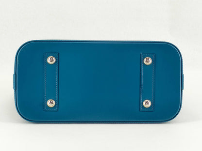 LOUIS VUITTON [Serial Number] RFID Unverifiable FL4183 Louis Vuitton Alma PM Myrtille Blue Epi Leather Handbag with Silver Brass Hardware FL4183