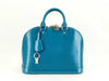 LOUIS VUITTON [Serial Number] RFID Unverifiable FL4183 Louis Vuitton Alma PM Myrtille Blue Epi Leather Handbag with Silver Brass Hardware FL4183