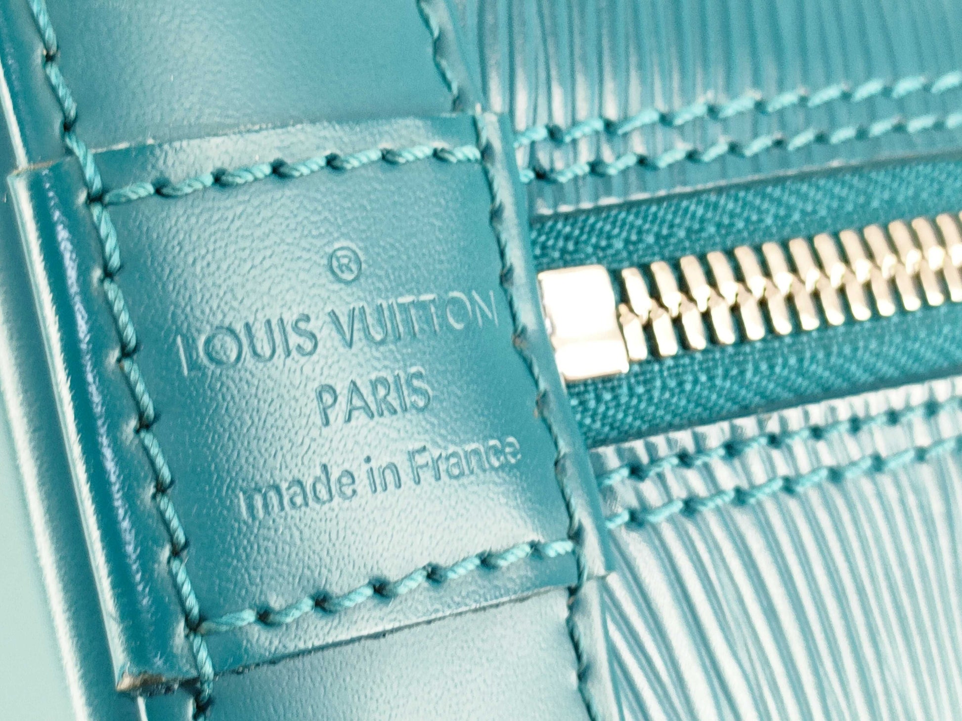 LOUIS VUITTON [Serial Number] RFID Unverifiable FL4183 Louis Vuitton Alma PM Myrtille Blue Epi Leather Handbag with Silver Brass Hardware FL4183