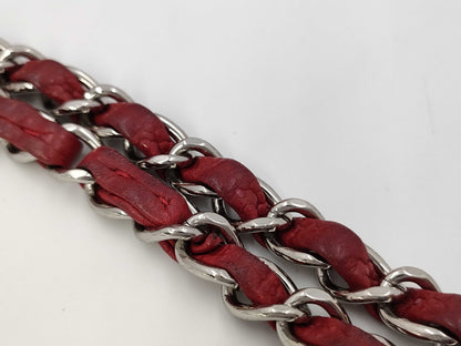 CHANEL CC Frame Chain Tote in Red Quilted Soft Caviar Leather with Silver Hardware, Item Number 17571728 
