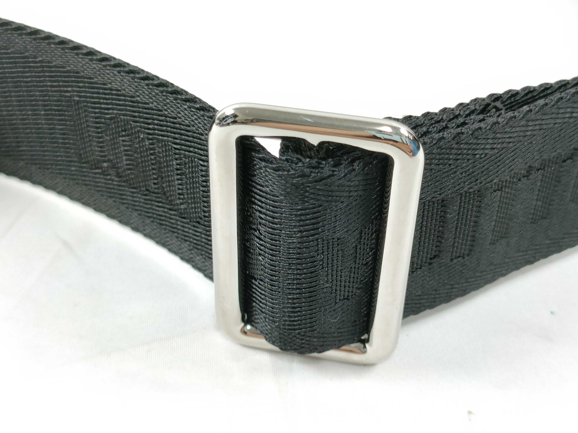 LOUIS VUITTON Louis Vuitton Signature Adjustable Strap, Black/Green, Silver Hardware, 95*4.5*0.5cm Strap