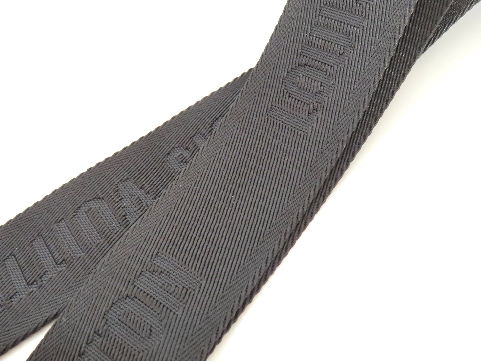 LOUIS VUITTON Louis Vuitton Signature Adjustable Strap, Black/Green, Silver Hardware, 95*4.5*0.5cm Strap
