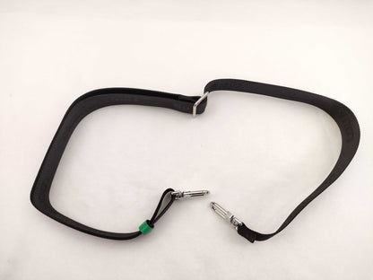 LOUIS VUITTON Louis Vuitton Signature Adjustable Strap, Black/Green, Silver Hardware, 95*4.5*0.5cm Strap