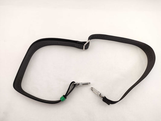 LOUIS VUITTON Louis Vuitton Signature Adjustable Strap, Black/Green, Silver Hardware, 95*4.5*0.5cm Strap