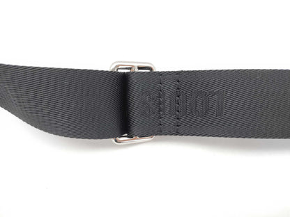 LOUIS VUITTON Louis Vuitton Signature Adjustable Strap, Black/Green, Silver Hardware, 95*4.5*0.5cm Strap