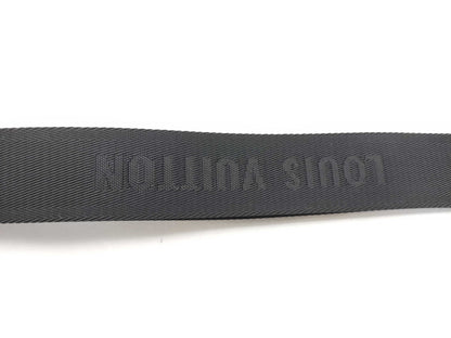 LOUIS VUITTON Louis Vuitton Signature Adjustable Strap, Black/Green, Silver Hardware, 95*4.5*0.5cm Strap