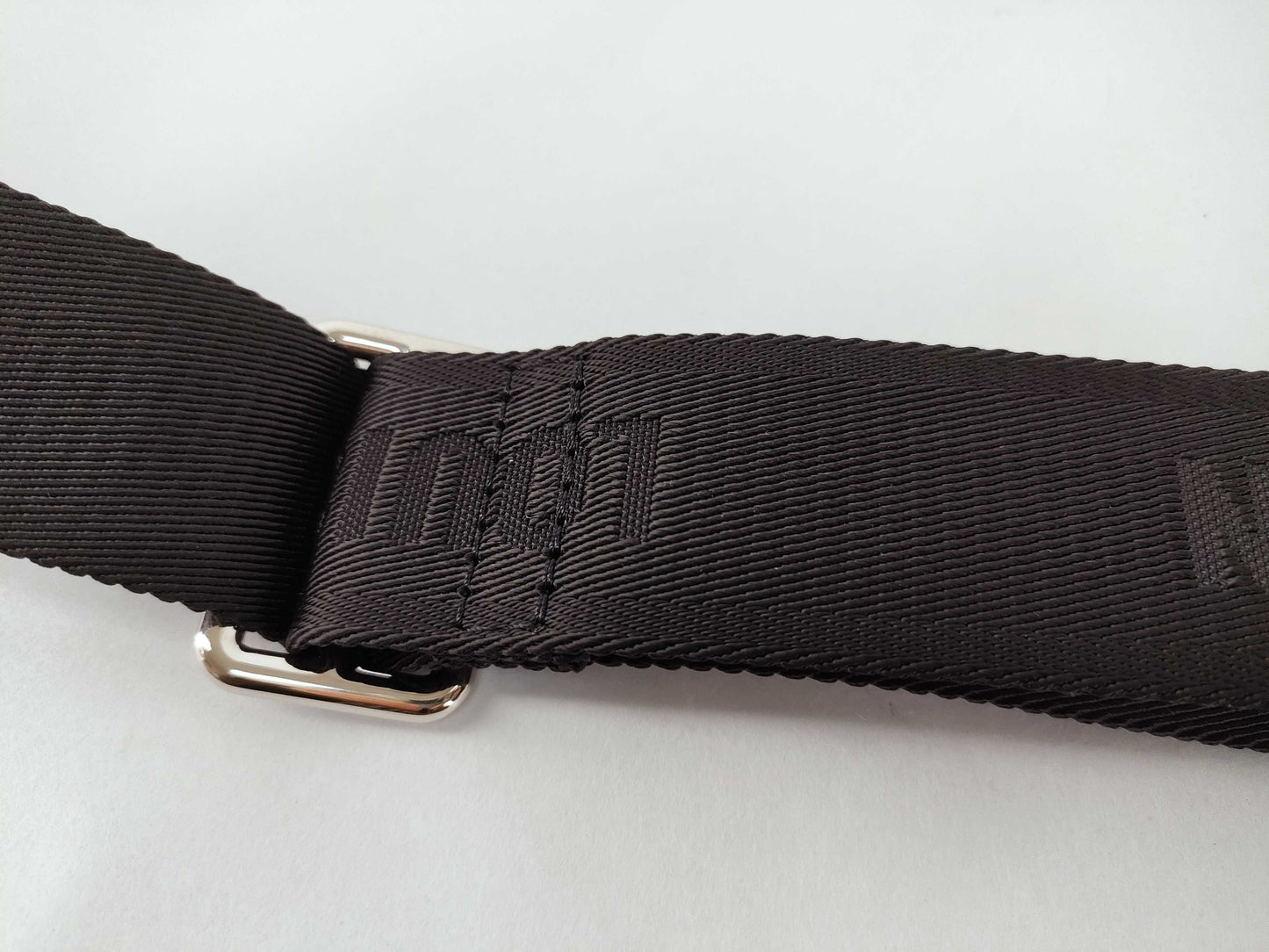 LOUIS VUITTON Louis Vuitton Signature Adjustable Strap Black/Green Silver Hardware 95*4.5*.05cm Other Accessories