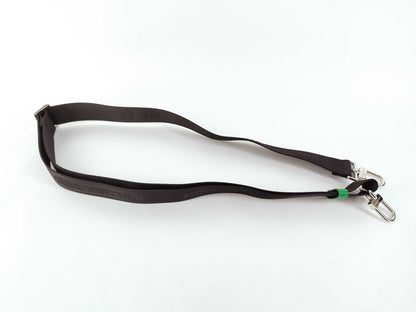 LOUIS VUITTON Louis Vuitton Signature Adjustable Strap Black/Green Silver Hardware 95*4.5*.05cm Other Accessories