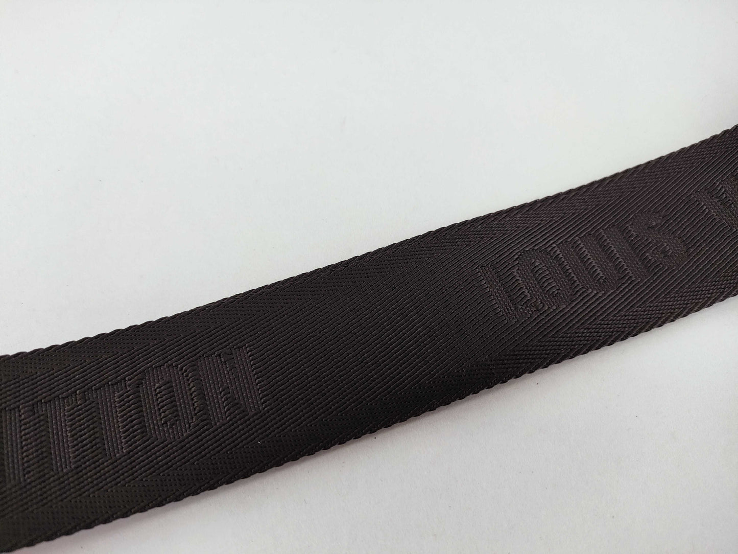 LOUIS VUITTON Louis Vuitton Signature Adjustable Strap Black/Green Silver Hardware 95*4.5*.05cm Other Accessories