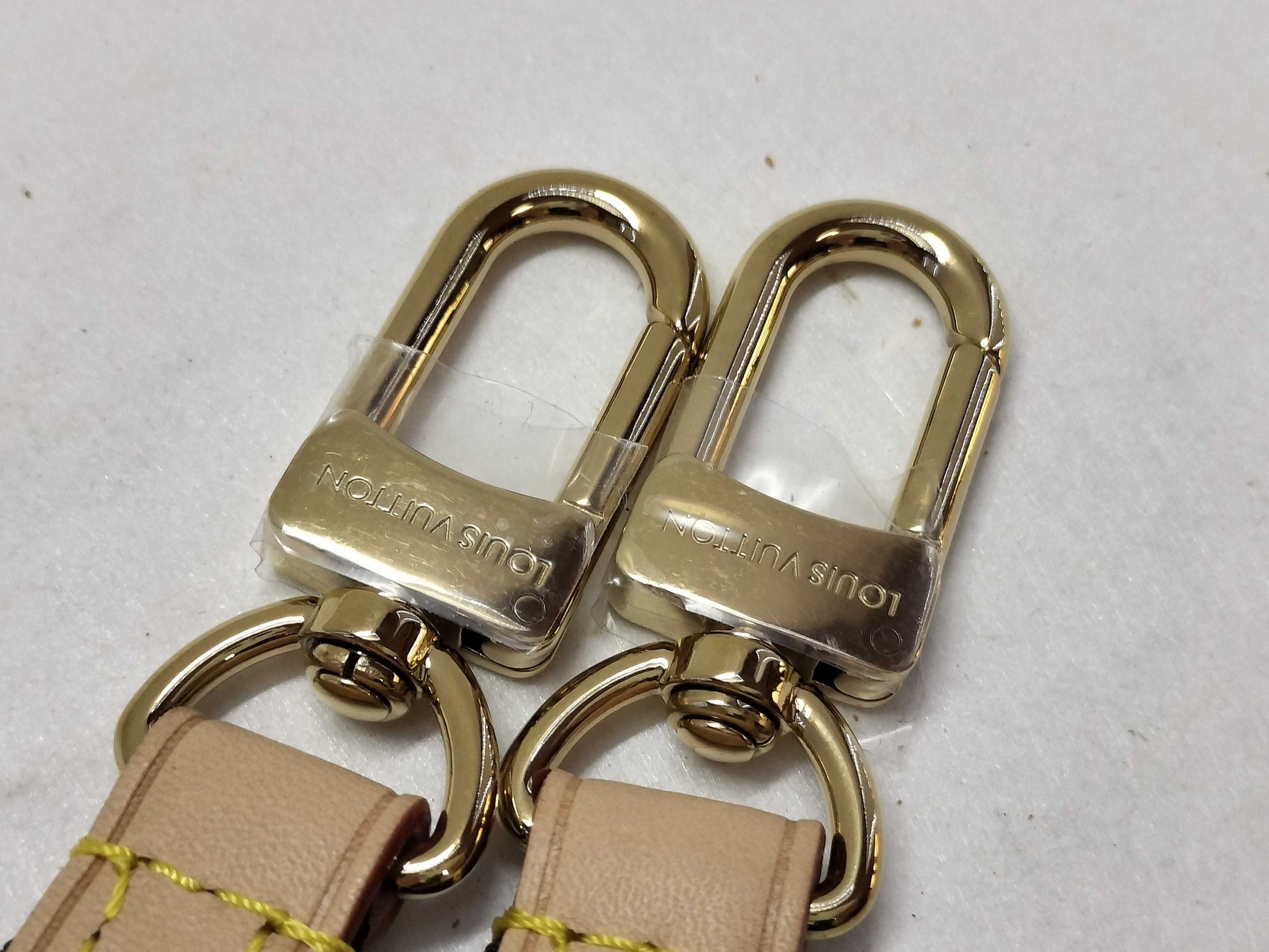 LOUIS VUITTON Signature Strap, Beige/Black/Pink, Signature Canvas, Gold Hardware, 95*4.5*.05cm Strap