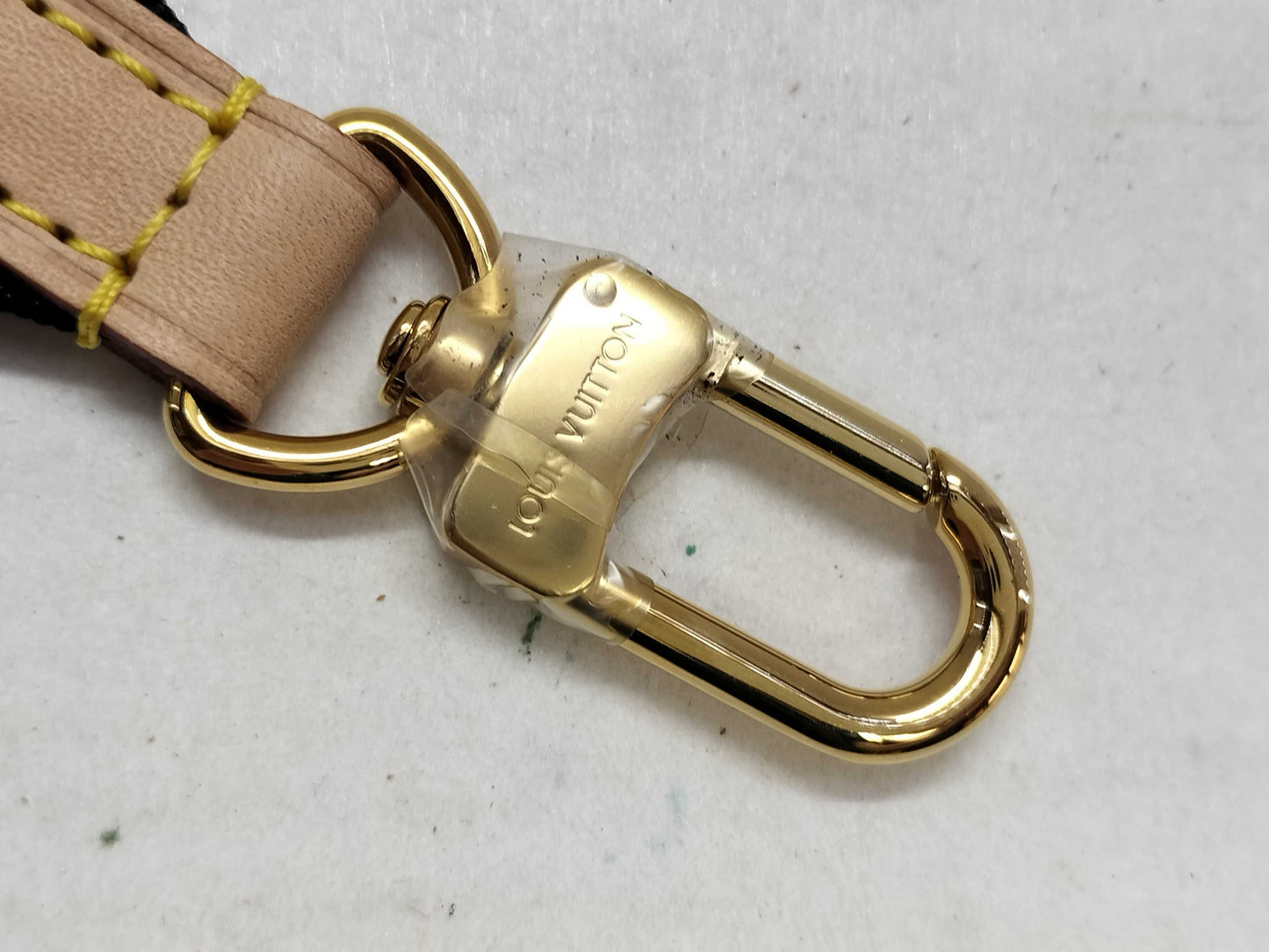 LOUIS VUITTON Signature Strap, Beige/Black/Pink, Signature Canvas, Gold Hardware, 95*4.5*.05cm Strap