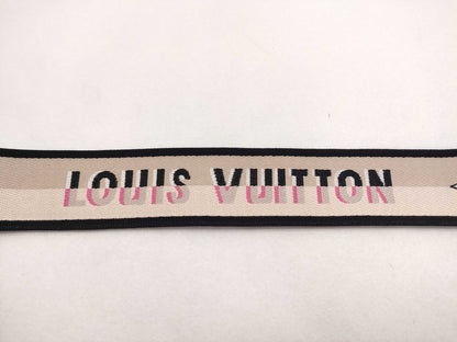 LOUIS VUITTON Signature Strap, Beige/Black/Pink, Signature Canvas, Gold Hardware, 95*4.5*.05cm Strap