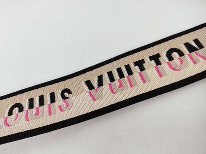 LOUIS VUITTON Louis Vuitton Signature Strap Beige/Black/Pink Signature Canvas Gold Hardware 95*4.5*.05cm Other Accessories