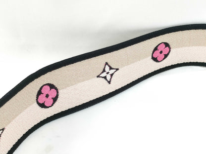 LOUIS VUITTON Signature Strap, Beige/Black/Pink, Signature Canvas, Gold Hardware, 95*4.5*.05cm Strap