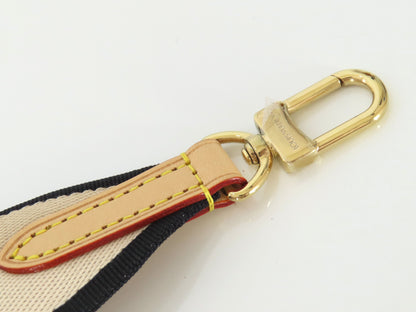 LOUIS VUITTON Signature Strap, Beige/Black/Pink, Signature Canvas, Gold Hardware, 95*4.5*.05cm Strap