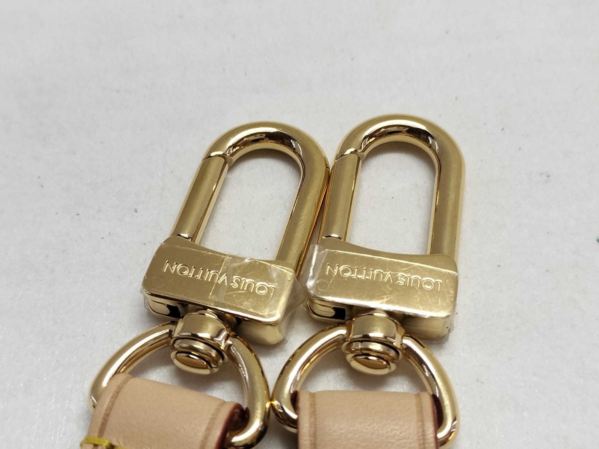 LOUIS VUITTON Signature Strap, Beige/Black/Pink, Signature Canvas, Gold Hardware, 95*4.5*.05cm Strap