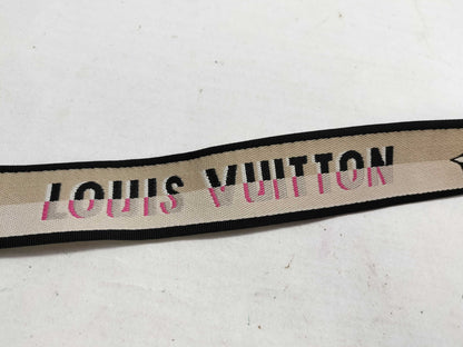 LOUIS VUITTON Signature Strap, Beige/Black/Pink, Signature Canvas, Gold Hardware, 95*4.5*.05cm Strap