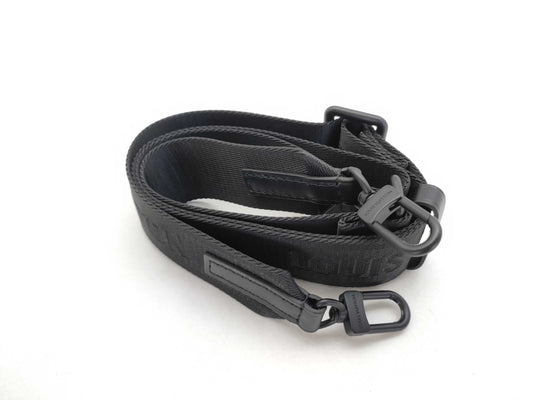 LOUIS VUITTON Louis Vuitton Signature Adjustable Strap, Black with Black Hardware, 95*4.5*0.5cm Strap