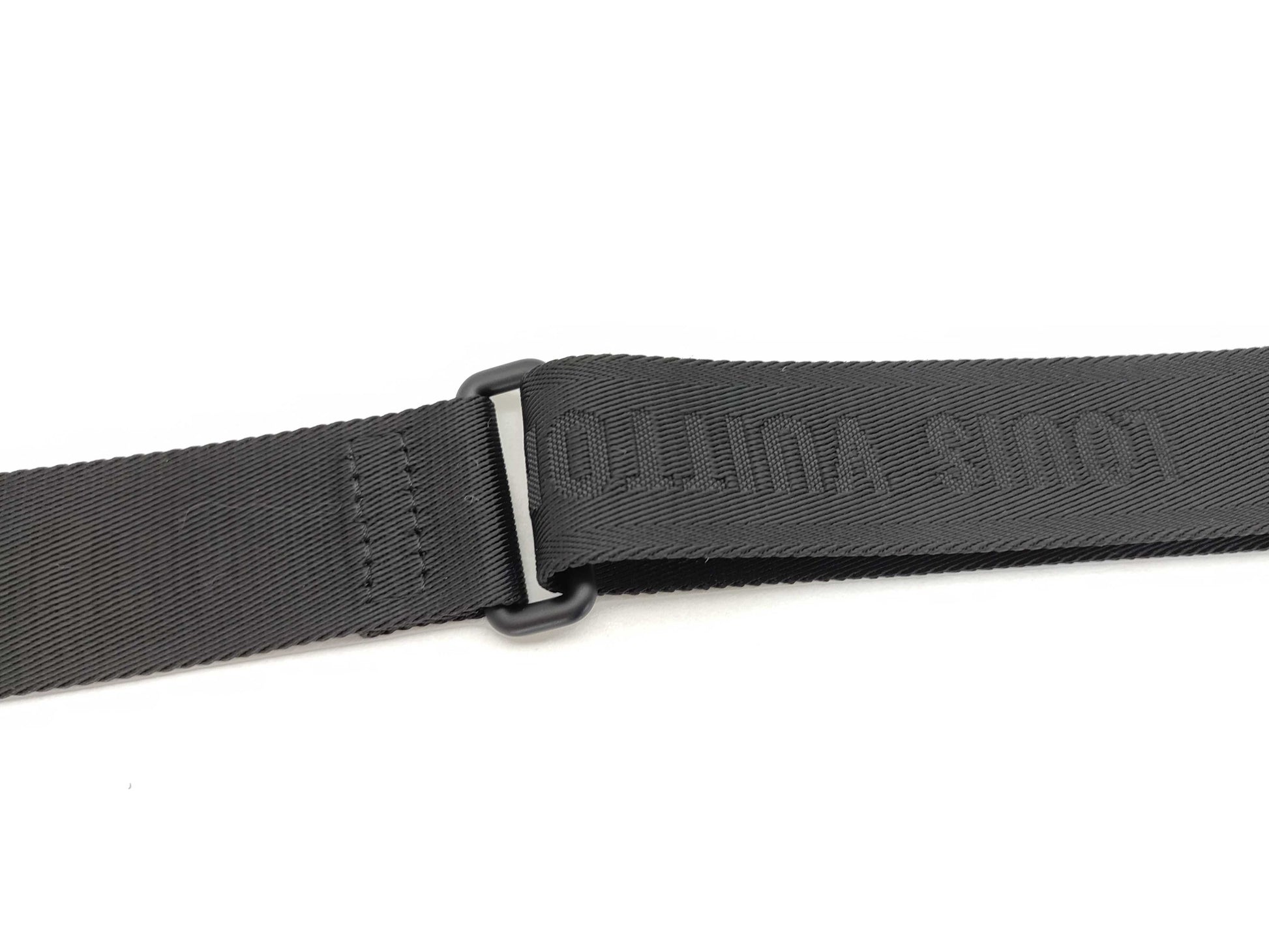 LOUIS VUITTON Louis Vuitton Signature Adjustable Strap, Black with Black Hardware, 95*4.5*0.5cm Strap
