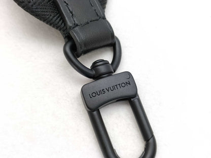 LOUIS VUITTON Louis Vuitton Signature Adjustable Strap, Black with Black Hardware, 95*4.5*0.5cm Strap