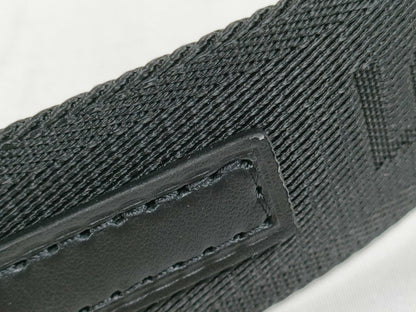 LOUIS VUITTON Louis Vuitton Signature Adjustable Strap Black with Black Hardware 95*4.5*0.5cm Strap