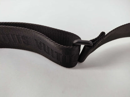 LOUIS VUITTON Louis Vuitton Signature Adjustable Strap Black with Black Hardware 95*4.5*.05cm Other Accessories