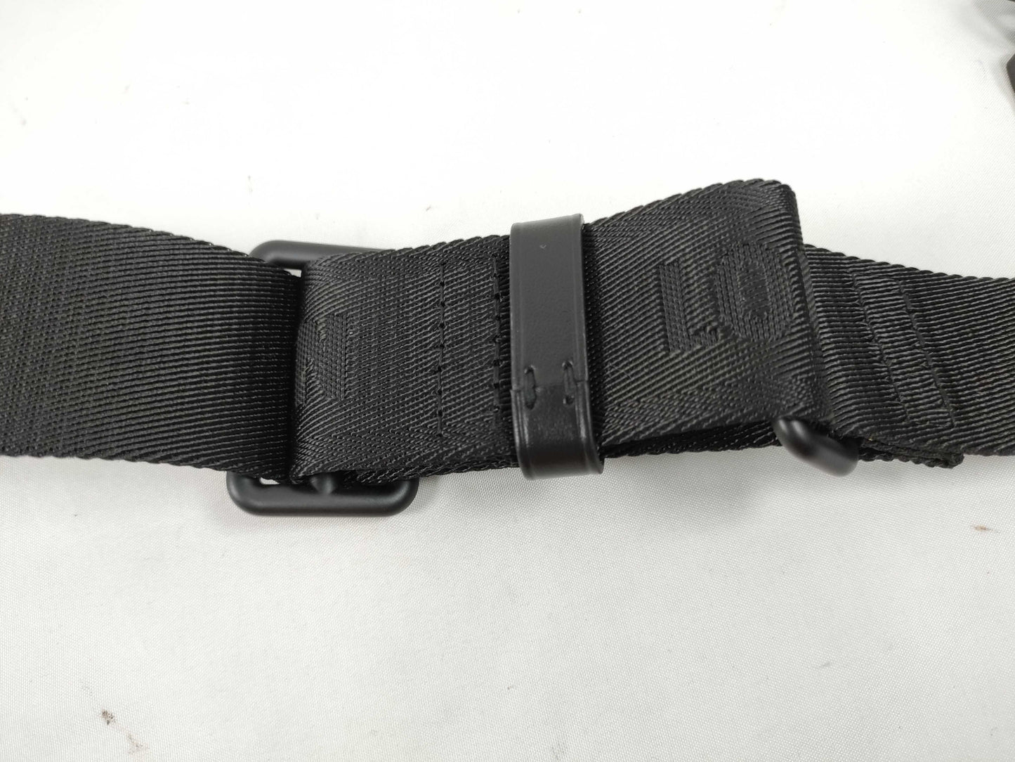 LOUIS VUITTON Louis Vuitton Signature Adjustable Strap Black with Black Hardware 95*4.5*0.5cm Strap