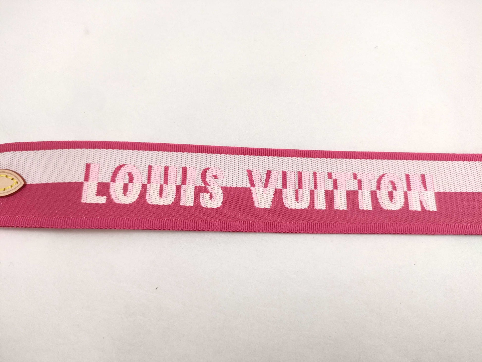 LOUIS VUITTON Louis Vuitton Signature Adjustable Strap, Pink/Beige Canvas, Gold Hardware, 95*4.5*0.5cm Strap