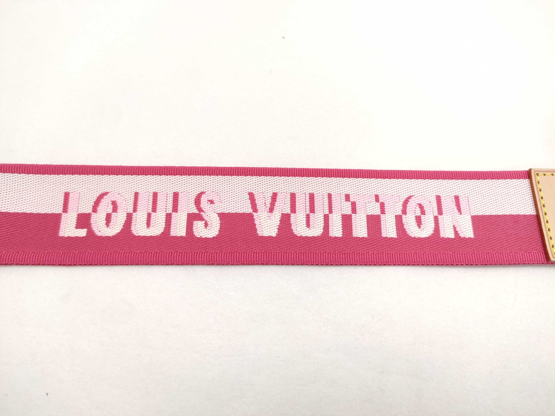 LOUIS VUITTON Louis Vuitton Signature Adjustable Strap, Pink/Beige Canvas, Gold Hardware, 95*4.5*0.5cm Strap