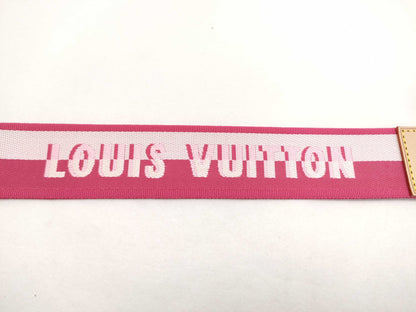 LOUIS VUITTON Louis Vuitton Signature Adjustable Strap, Pink/Beige Canvas, Gold Hardware, 95*4.5*0.5cm Strap