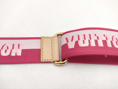 LOUIS VUITTON Louis Vuitton Signature Adjustable Strap, Pink/Beige Canvas, Gold Hardware, 95*4.5*0.5cm Strap