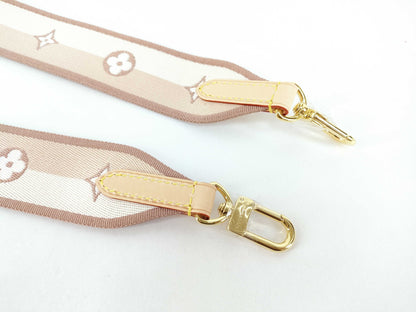 LOUIS VUITTON Signature Strap, Beige/Brown Canvas, Gold Hardware, 95*4.5*.05cm, Other Accessories