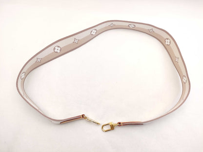 LOUIS VUITTON Signature Strap, Beige/Brown Canvas with Gold Hardware, 95*4.5*.05cm