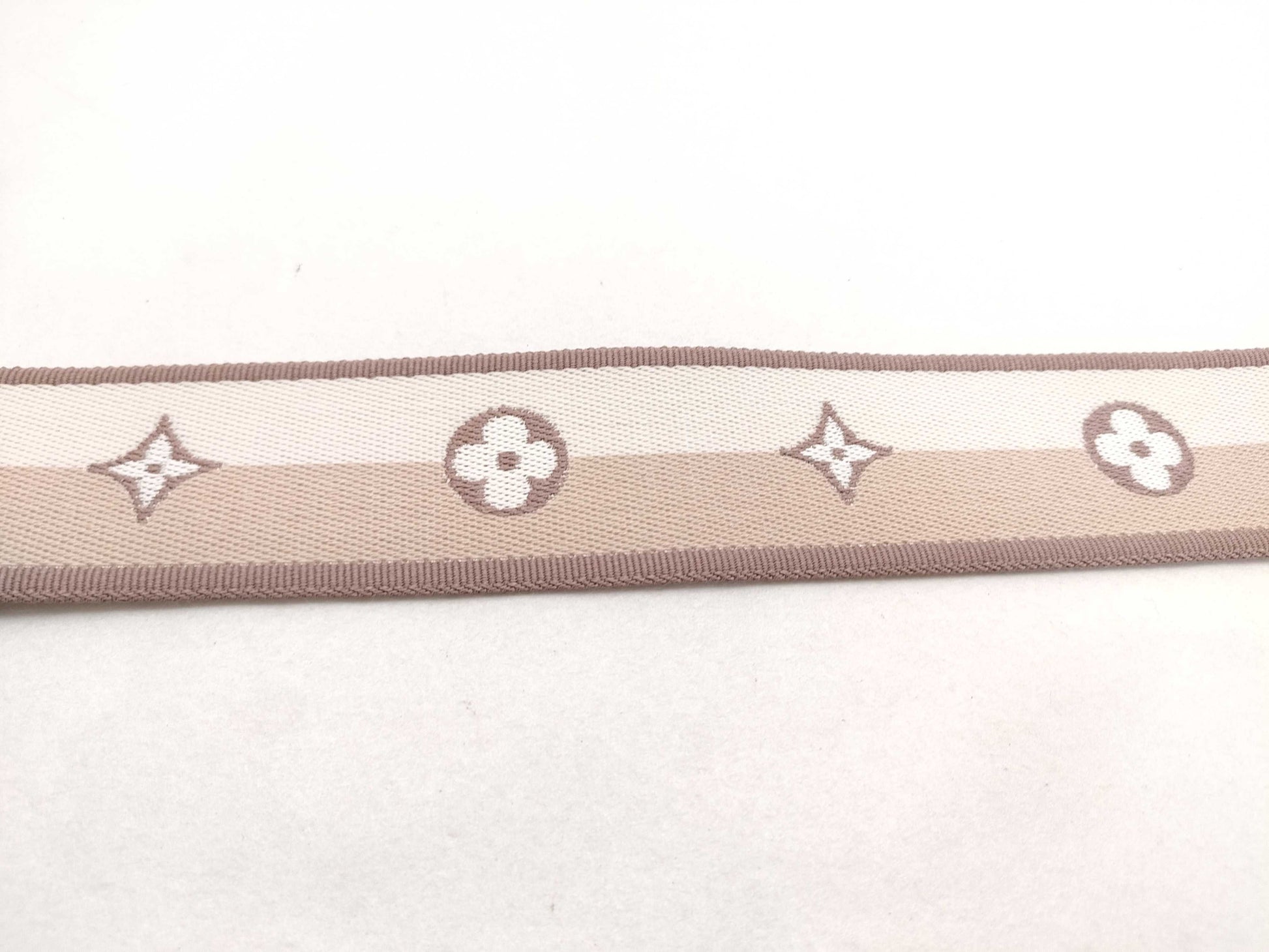 LOUIS VUITTON Signature Strap, Beige/Brown Canvas with Gold Hardware, 95*4.5*.05cm Strap