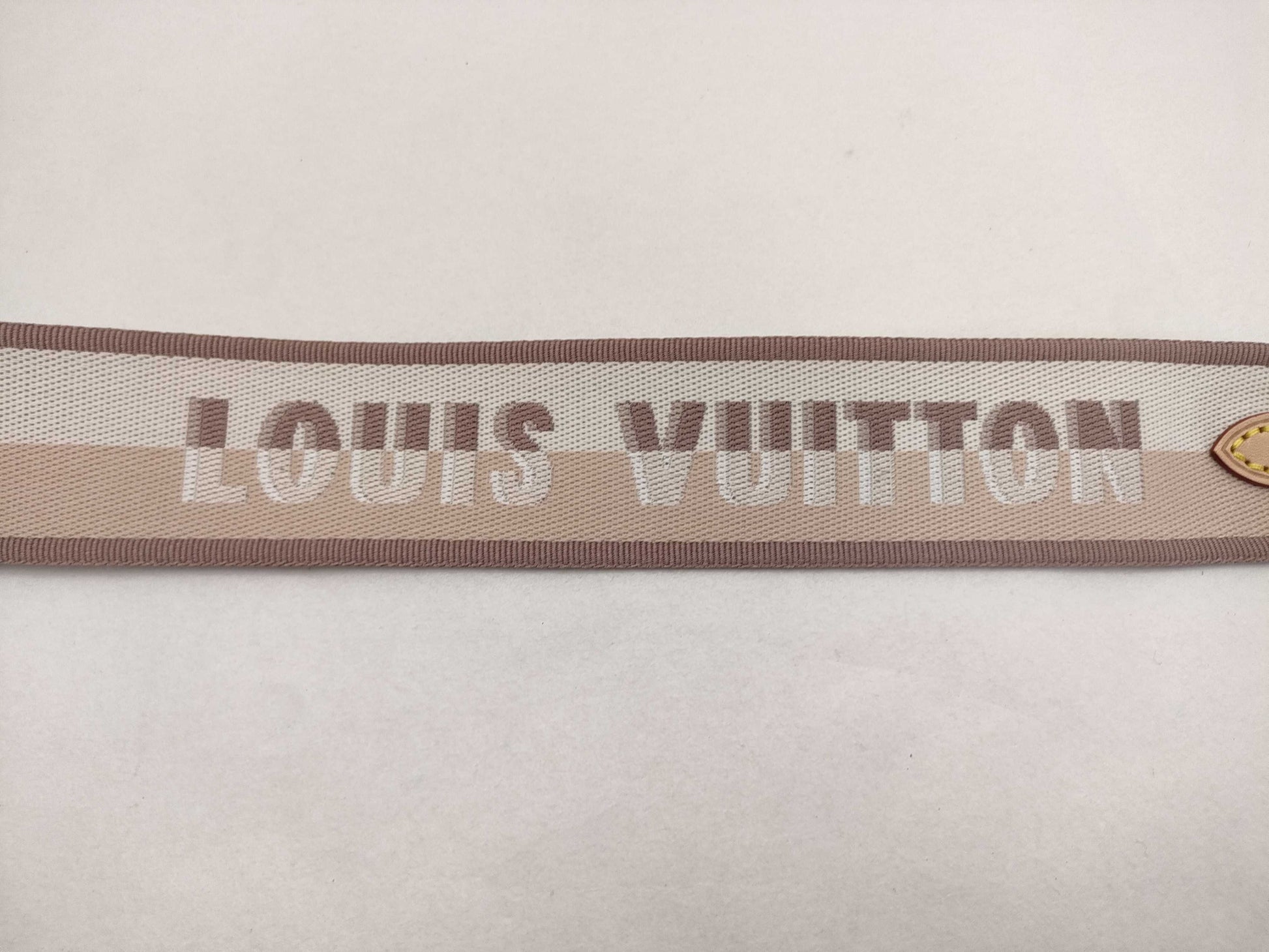LOUIS VUITTON Signature Strap, Beige/Brown Canvas with Gold Hardware, 95*4.5*.05cm Strap