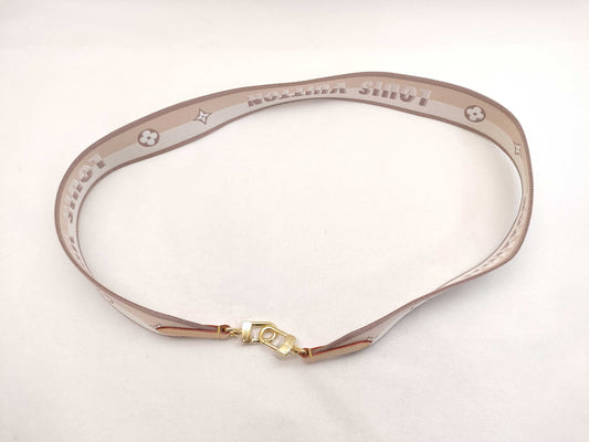 LOUIS VUITTON Signature Strap, Beige/Brown Canvas with Gold Hardware, 95*4.5*.05cm Strap