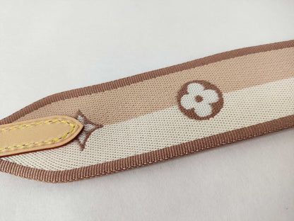 LOUIS VUITTON Signature Strap, Beige/Brown Canvas, Gold Hardware, 95*4.5*.05cm, Other Accessories
