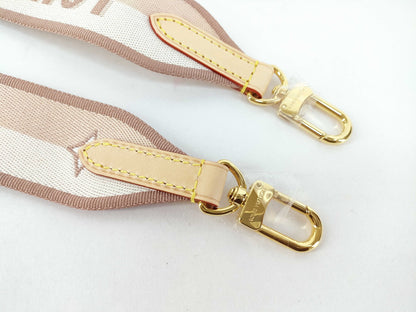 LOUIS VUITTON Signature Strap, Beige/Brown Canvas, Gold Hardware, 95*4.5*.05cm, Other Accessories