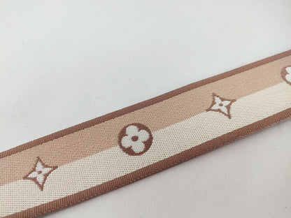 LOUIS VUITTON Signature Strap, Beige/Brown Canvas, Gold Hardware, 95*4.5*.05cm, Other Accessories