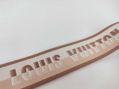 LOUIS VUITTON Signature Strap, Beige/Brown Canvas, Gold Hardware, 95*4.5*.05cm, Other Accessories