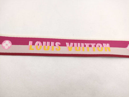 LOUIS VUITTON Signature Strap, Pink/Beige Canvas with Gold Hardware, 95*4.5*.05cm