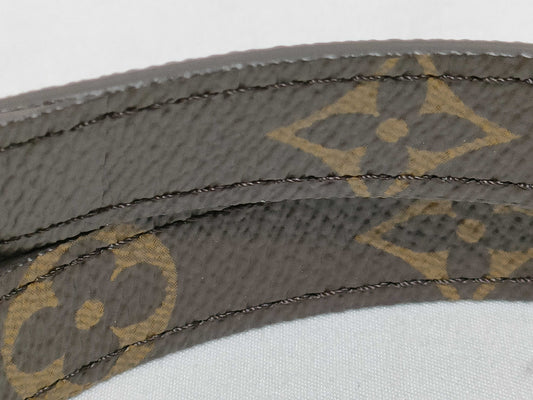 LOUIS VUITTON RFID verification failed. Serial number verification failed. Louis Vuitton Monogram Adjustable Strap, Brown, Gold Hardware, 80*2*.05cm.