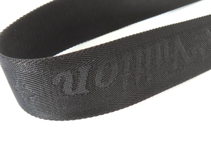 LOUIS VUITTON Louis Vuitton Signature Adjustable Strap Black with Gold Hardware 95*4.5*0.5cm Strap