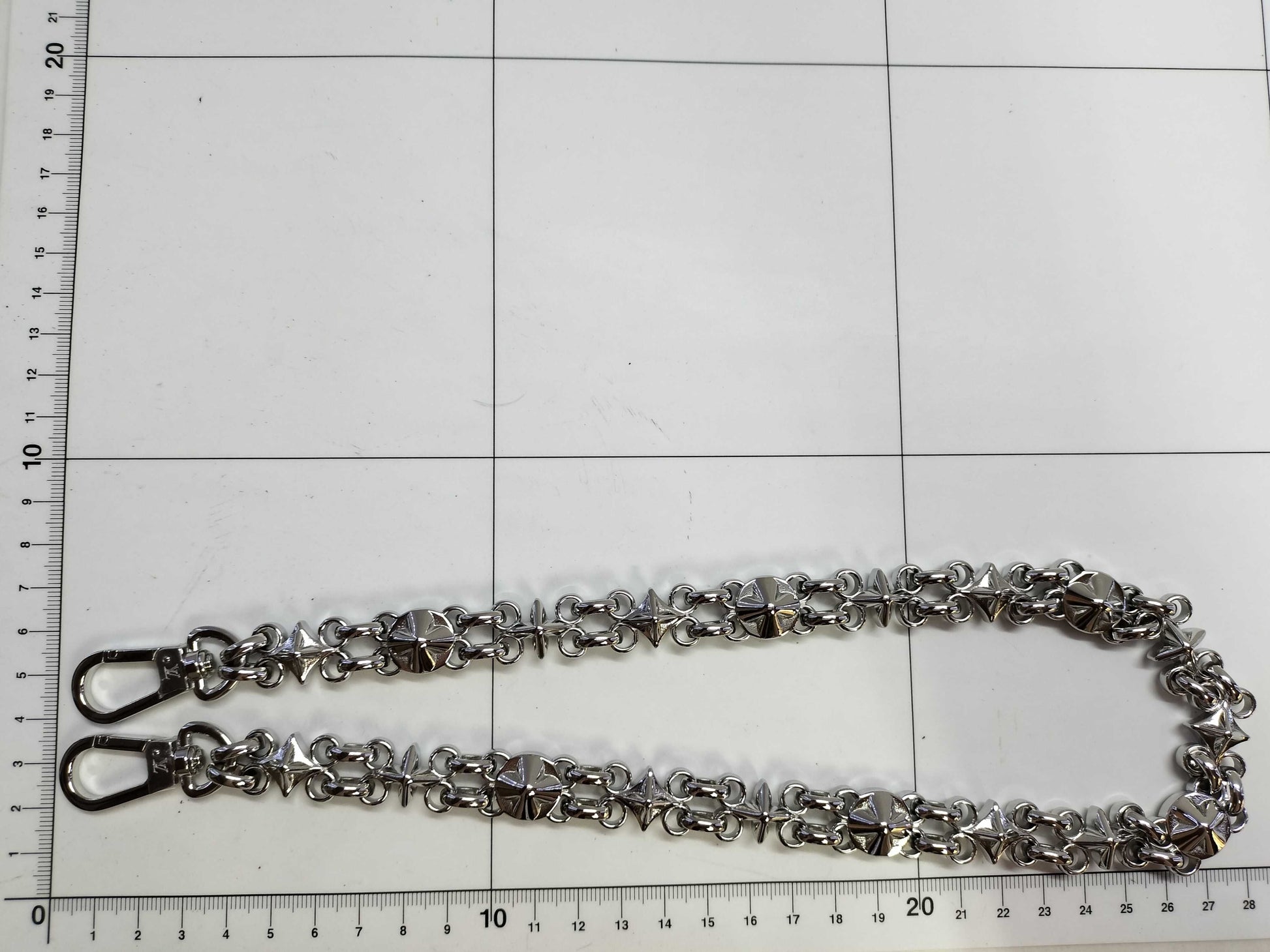 LOUIS VUITTON Monogram Chain Strap, Silver Hardware, 55*2*.05cm Strap